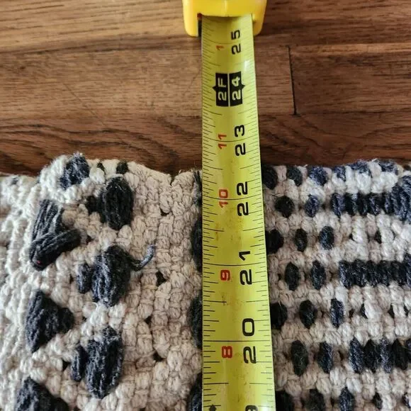 The Farmhouse by Rachel Ashwell Rug Black Cream Shabby Chic Cotton Woven Runner - Picture 13 of 15